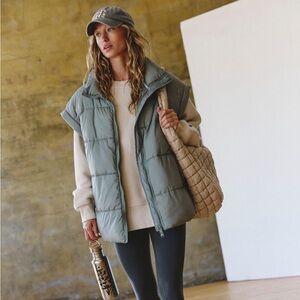 FP Movement by Free People Gray Puffer Vest
